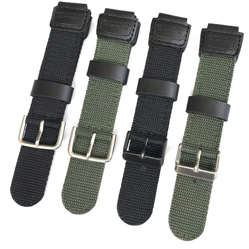 Per Casio Sgw-300H 400H 500H Mrw-200H Ae-1000W Ae-1300/1200 W-S200H W-800H W-216H Cinturino In Nylon Pelle 18Mm