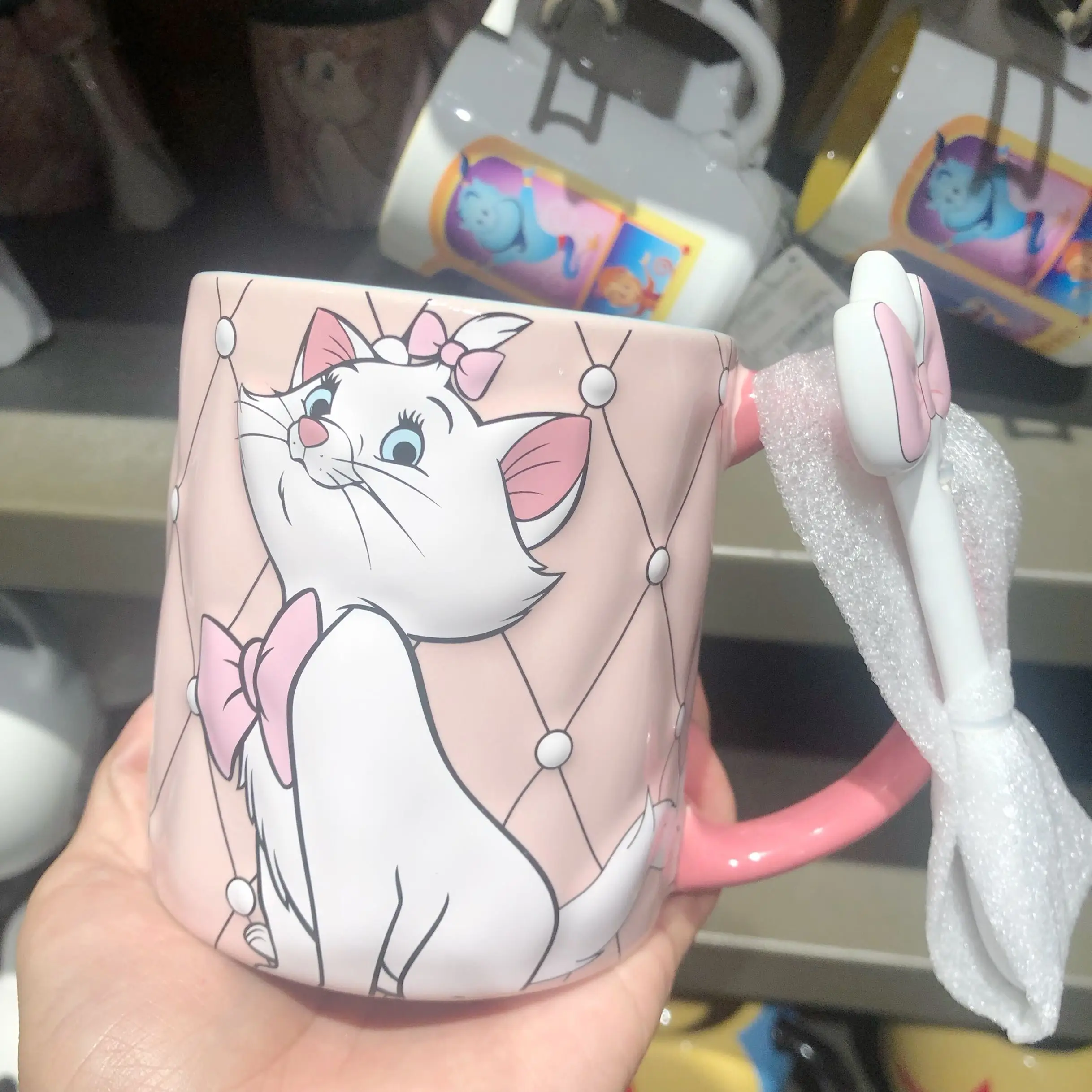 Креативная мультяшная Диснеевская кошка Мэри чашка для питья керамическая с