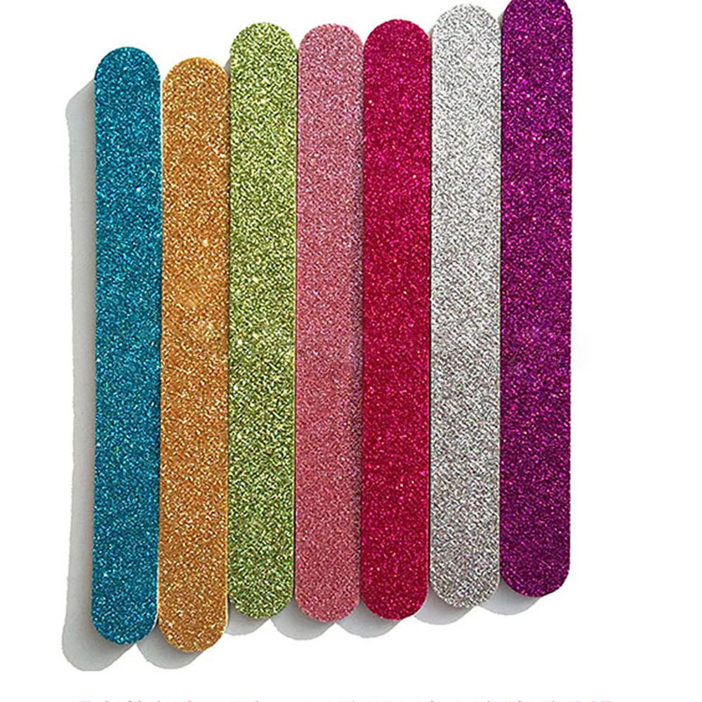 

Random Color 1/3/6pcs Glitter Nail File Nail File Personal Nail File Manicure Emery Board Sanding Buffer Nail Art Tools