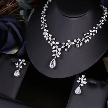 

janekelly Hotsale Nigeria2pcs Bridal Jewelry Sets New Fashion Dubai Full Jewelry Set For Women Wedding Party Accessories Design