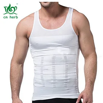 

Cn Herb Free Shipping Mens Slimming Body Shaper Vests Shirt Abdomen Slim