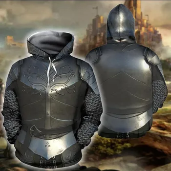 

SONSPEE Fashion Men Samurai Armor Clothes KNIGHT MEDIEVAL ARMOR 3D Printed Hoodie Streetwear Homme Hooded Sweatshirt Long Sleeve