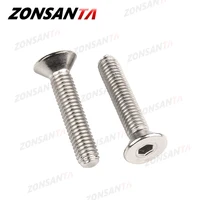 ZONSANTA M2 M2.5 M3 M4 M5 M6 Din7991 304 สแตนเลสสตีล Bolt Hexagon Hex ซ็อกเก็ตแบนหัวสกรูเฟอร์นิเจอร์สกรู 5