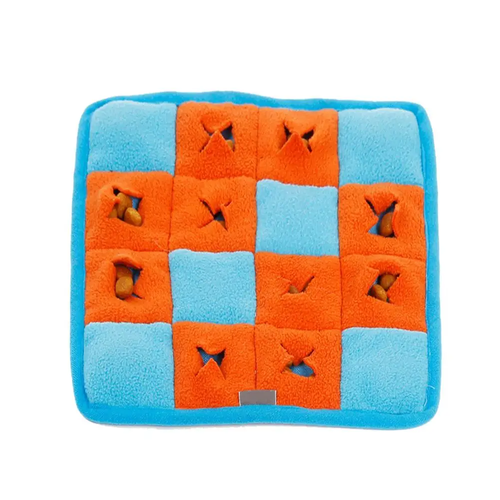 Orange Игрушка для кормления собак, коврик для домашних животных, моющееся обучающее одеяло для кормления, жевательные интерактивные игрушки для собак, рождественский подарок для собаки - Цвет: Orange