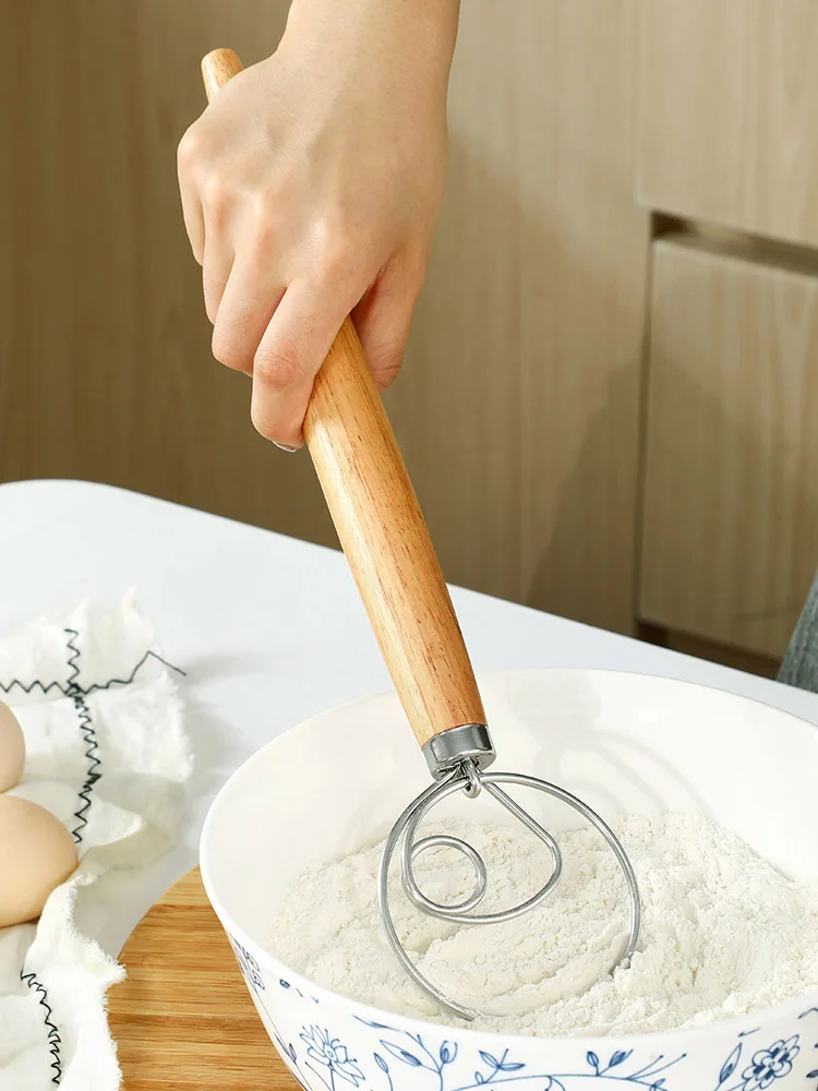 

1pcs Stainless steel Dough Whisk Blender Hand Craft Dessert Dough Blender Eggbeater Flour Mixer kitchen Baking Gadgets tools