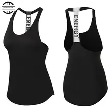 Yuerlian Сексуальная Фитнес-плотно спортивная рубашка для йоги сухая посадка Спортивная безрукавка блузки Бег жилет тренировки обрезанный Женский Топ Футболка