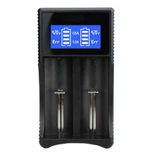 ЖК-дисплей Перезаряжаемый USB порт электронные аксессуары для путешествий с двумя слотами портативное интеллектуальное зарядное устройство для 18650 26650