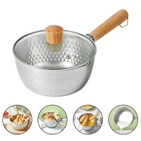 Japanese Pan Non-stick Pan Noodle Pot Milk Pot with Wooden Handle for fried Chicken Vegatables Soup Kitchen Cooking Tools
