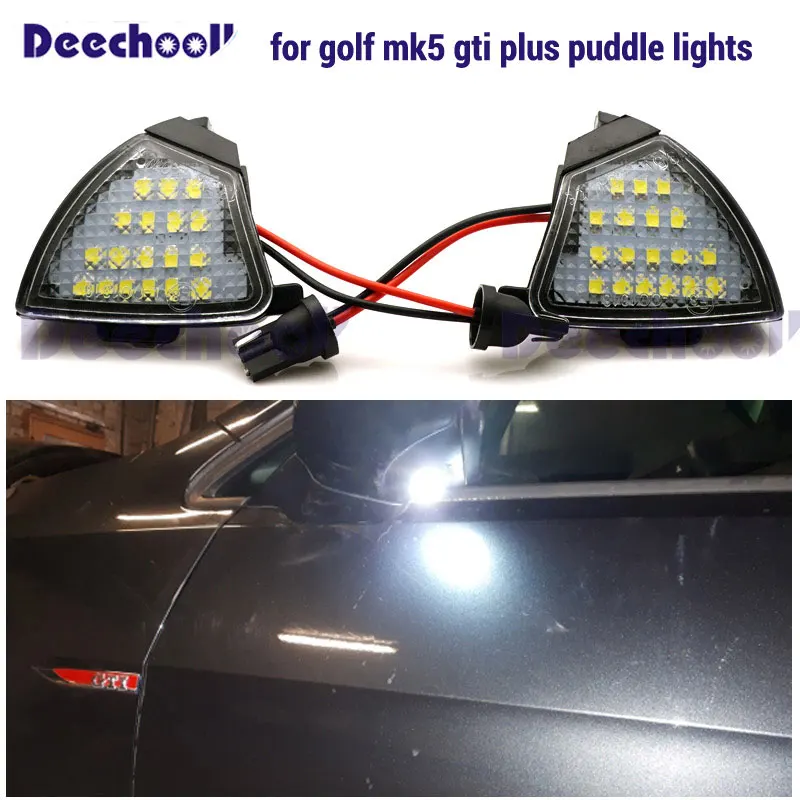 

2PCS Error Free LED Under Mirror Light Puddle Lamp for VW Golf 5 Mk5 MkV G TI Passat b6 Jetta R32 Golf Variant 6