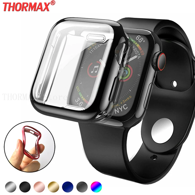 Чехол для часов Apple Watch series 4 3 2 1 чехол 40 мм 44 зеркальная прозрачная защита iWatch 42 38 |