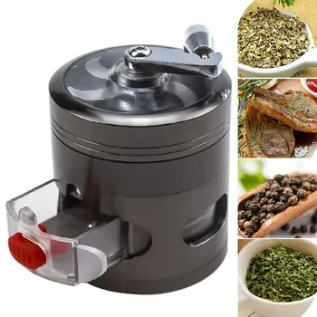 

SONGLI Metal Herb Grinder with Pollen Catcher Hand Spice Grinder With Drawer Herb Grinder with Handle Crank