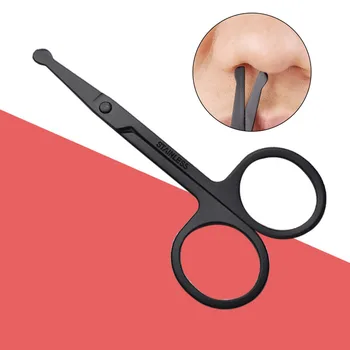 

2PCS Rounded Nose Hair Safety Scissors Trimmer Multi Purpose Scissor Round Tip Facial Hair Eyebrow Beard Mustache Trimming LJ61