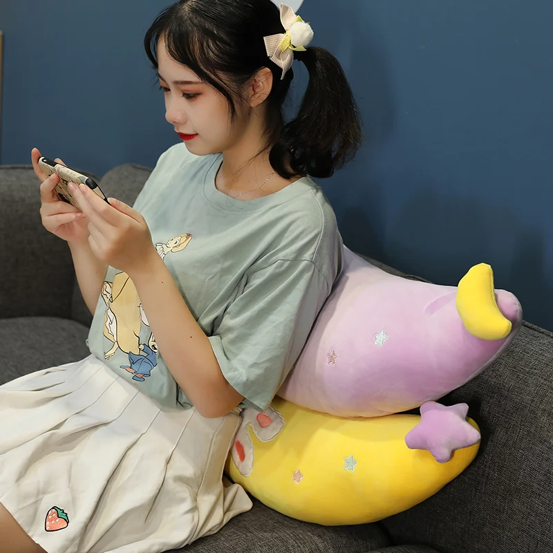 

Creative moon Pillow Plush Toy super soft stuffed flexible cushion funny modelling christmas gift for children kids