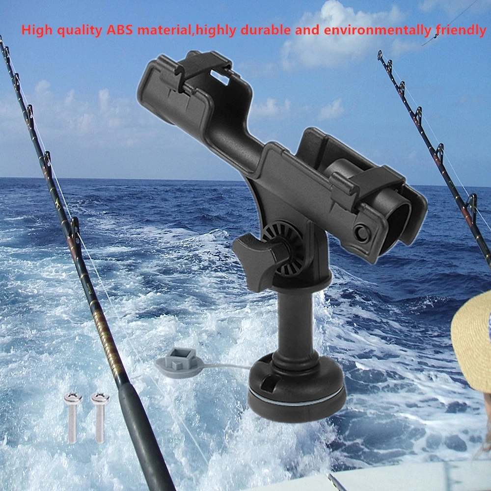 Fishing Rod Pole Holder Rack Rest Adjustable Removable can glue to