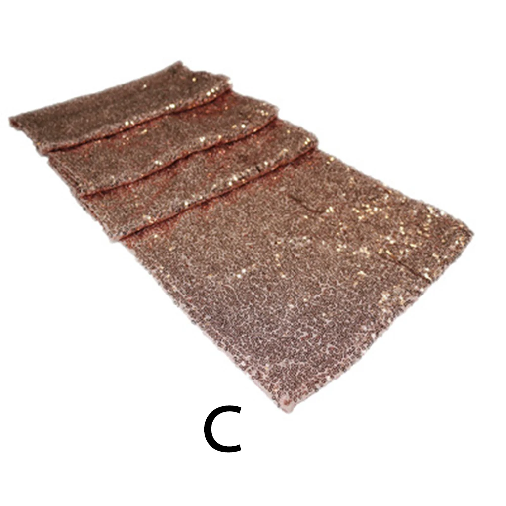 Rose Gold Sparkly Sequin Table Runner For Wedding Party Christmas Shiny Table Runner Tablecloth Home Party Christmas Wedding Decoration - Цвет: Rose Gold