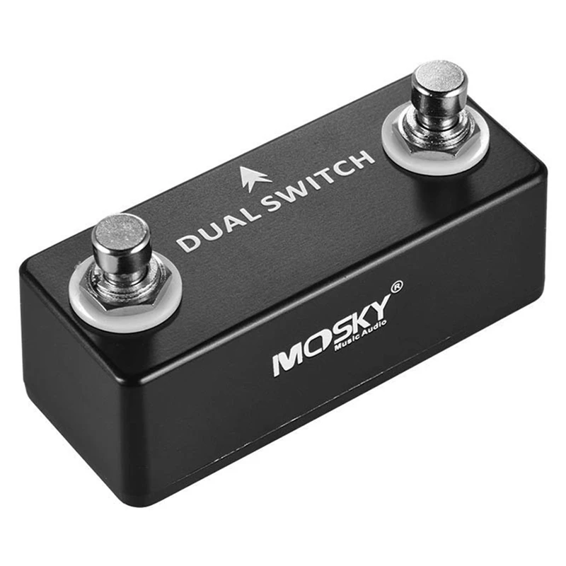 MOSKY 2 шт. гитарный Педальный переключатель ножной переключатель для гитары педаль эффектов металлический корпус для гитары Запчасти и аксессуары, переключатель и