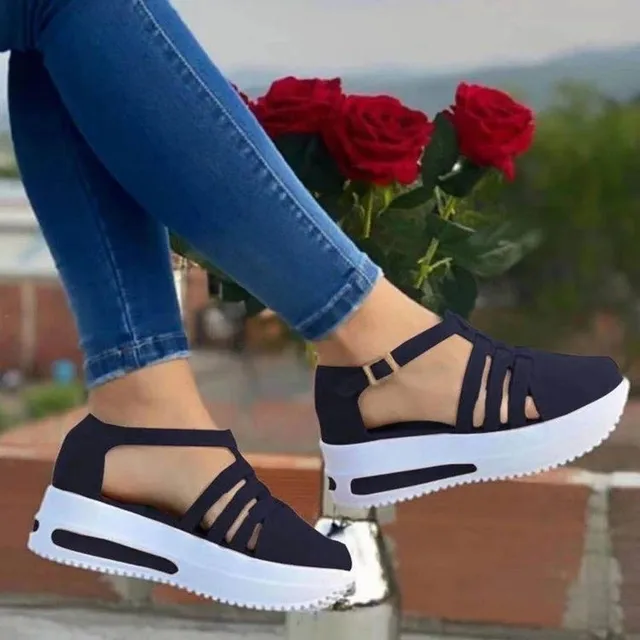 Zapatos de cuña para mujer, sandalias de playa con punta abierta,  Multicolor, de | eBay