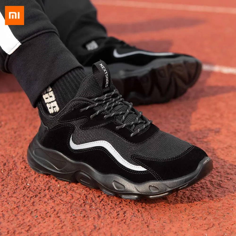 Xiaomi Nextshoes/Повседневная обувь из сетчатого материала; Легкая удобная Многофункциональная мужская обувь на толстой подошве; Цвет Черный - Цвет: Black40