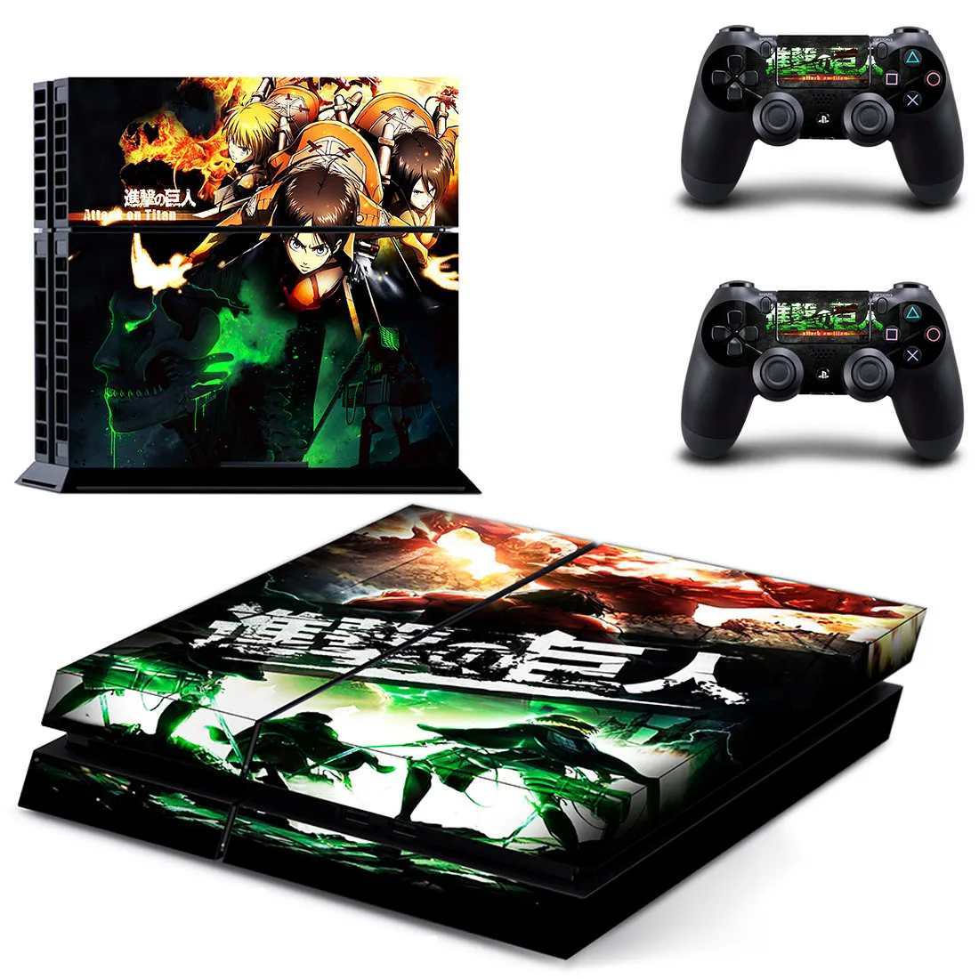 Наклейка Attack On Titan 2 PS4 s виниловая наклейка PS 4 Skin Play station 4 наклейка Pegatinas для консоли playstation 4 и 2 контроллера