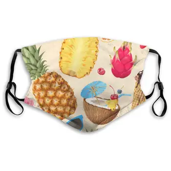 

Ice Cream Avocado Sunglasses Pineapple Anti Pollution Mask for Kids Women Man Comfort Dustproof Mouth Mask with Activated Carbon