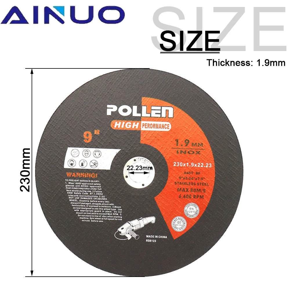 Cutting Disc Grinding Disc Abrasive Wheel Grinding Wheel 230mm Cut Off Wheel Metal Stainless Steel Grinding Disc Fiber Reinforced Resin Blade Flap Grinding Discs Angle Grinder