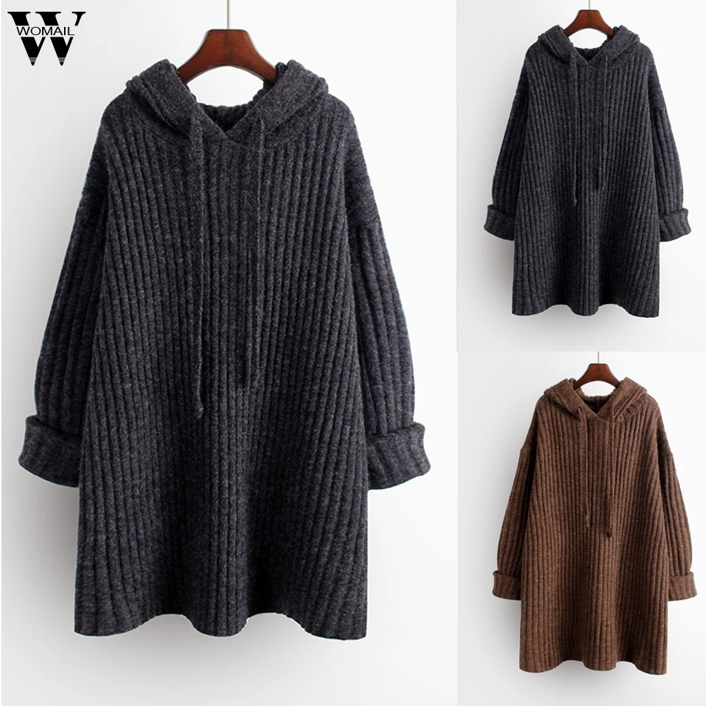 

Womail Women's Sweater Button Long Sleeve Knitted Sweater Loose Cover Up Sweaters women