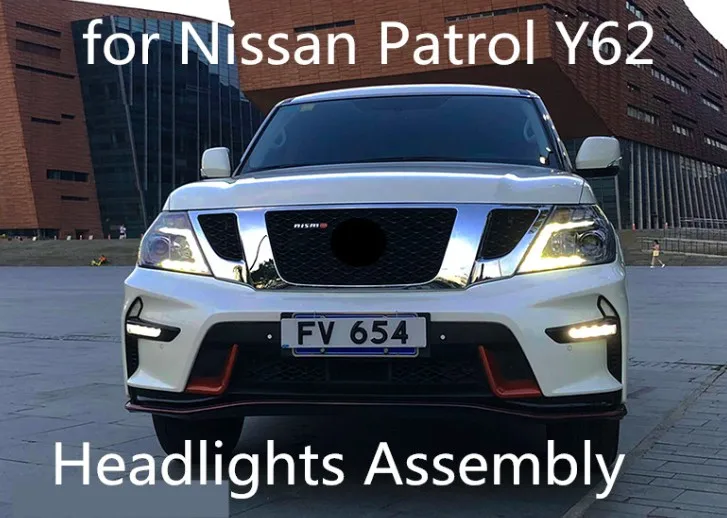 Фары в сборе для Nissan патруль Y62 2012-2019 модифицированные Противотуманные фары