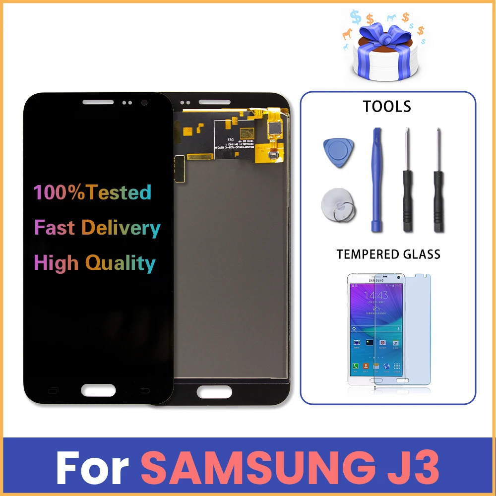 

For Samsung J3 2017 330F 330M J330G Mobile Phone Screen Replacement 3D Touch Digitizer Assembly No Dead Pixel Display with Tools