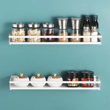 50cm Shelf Modern Nordic Style Kitchen Organizer Wall Mount Bracket Storage Rack Spice Jar Cabinet Shelf Supplies Bathroom Rack