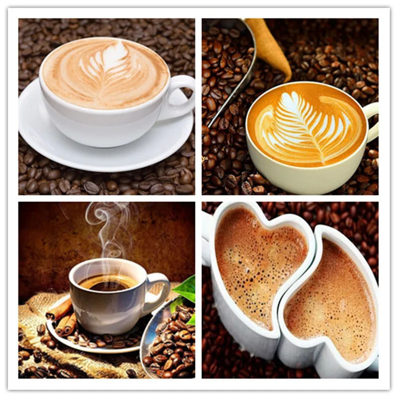 

New 5D Diamond Painting Scenery Coffee Cup Diy Full Drilling Diamond Embroidery Cup Home Frescoes Holiday Gifts