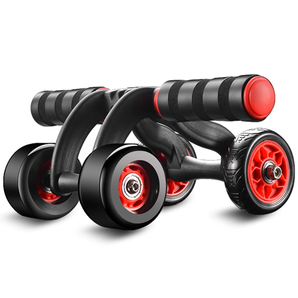 4 колеса Ab роликовое колесо автоматический отскок тренировки роликовое колесо Упражнение Фитнес мышечное оборудование брюшной полости