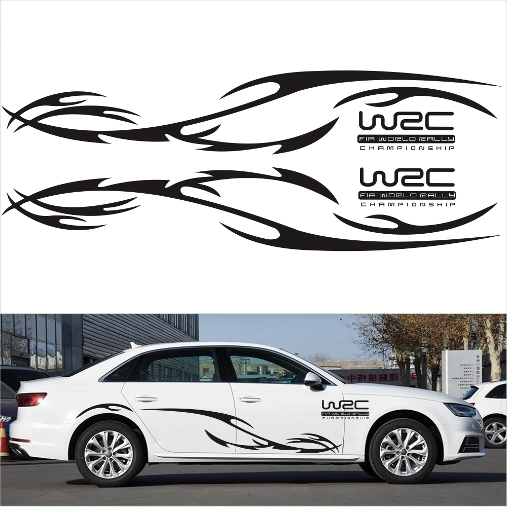 4 шт. автостайлинг кузова WRC полный Потяните цветок царапины крышка наклейки для тела Стикеры для украшения автомобилей модифицированные индивидуальные автомобильные аксессуары