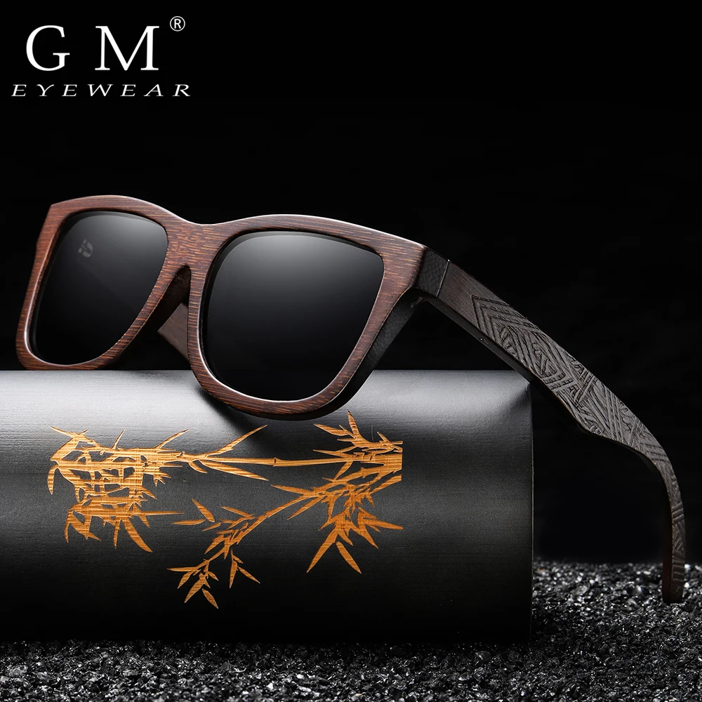 

100% Natural Bamboo Wooden Sunglasses Handmade Polarized Mirror Coating Lenses Eyewear With Gift Box