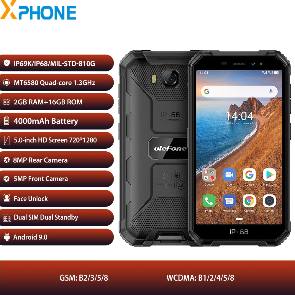 Сотовый телефон Ulefone Armor X6 Android 9 0 2 ГБ 16 5 дюймов 8 Мп 3G WCDMA аккумулятор 4000 мАч