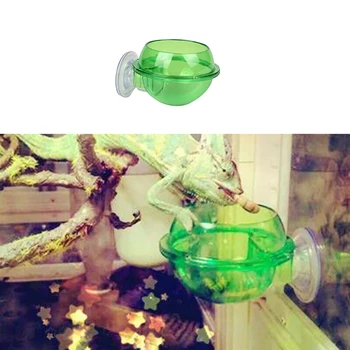 

2x Suction Cup Reptile Water Food Feeder Feeding Dish Bowl for Tortoise Gecko