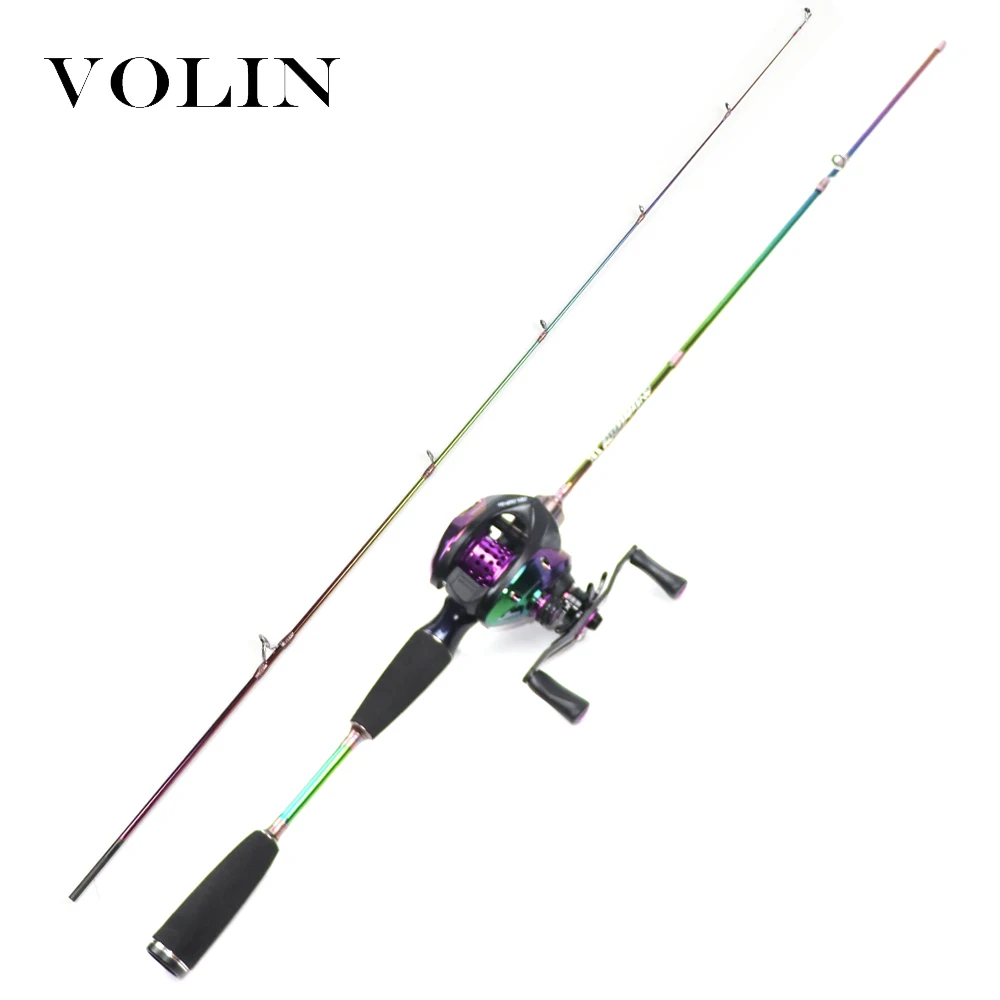 

Volin Lure Rod Carbon Casting Rod Set Solid Tip Trout Lure Rod UL Power 1.5m 1.65m 1.8m Ultralight 3-12g 1-6lb Baitcasting Reel