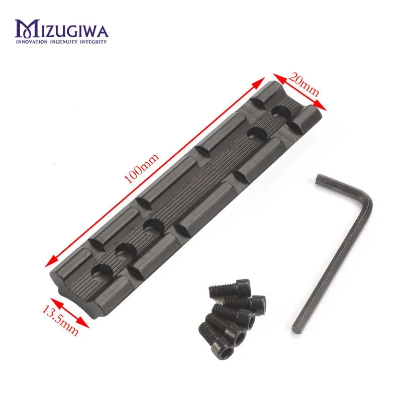 100mm mount MIZUGIWA 14 см 5,5 ''Пикатинни Вивер 20 мм рельсовый прицел крепление База 13 слотов винтовка ружье дробовик 500590835 серия Охота Каза - Цвет: 100mm mount