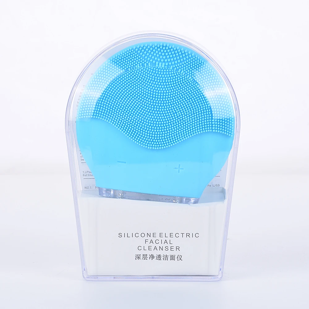 Звуковая электрическая Очищающая щетка для лица Mijia Smart водонепроницаемый силиконовый массажный моющий очиститель для ухода за лицом перезаряжаемый от USB - Цвет: style B-blue