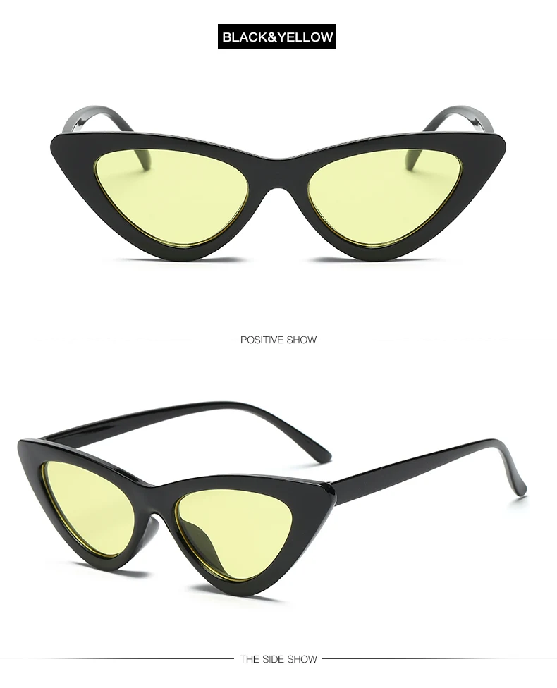 Новые модные милые сексуальные женские солнцезащитные очки кошачий глаз женские винтажные брендовые маленькие кошачьи Солнцезащитные очки женские очки оculos De Sol UV400