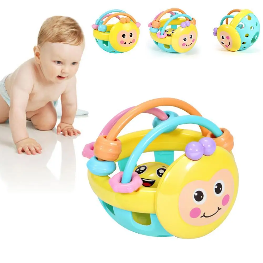 

Cute Baby Rattles Toy Hand Hold Jingle Shaking Bell Early Educational Toy Gifts Baby Toys Newborn I9A6 Development N5O5
