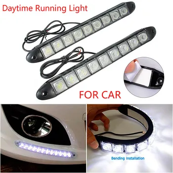 

2Pcs Ultrafine Daytime Running Light Flexible Soft Tube Guide Car LED Light Strip White Red Turn Signal Super Bright Waterproof