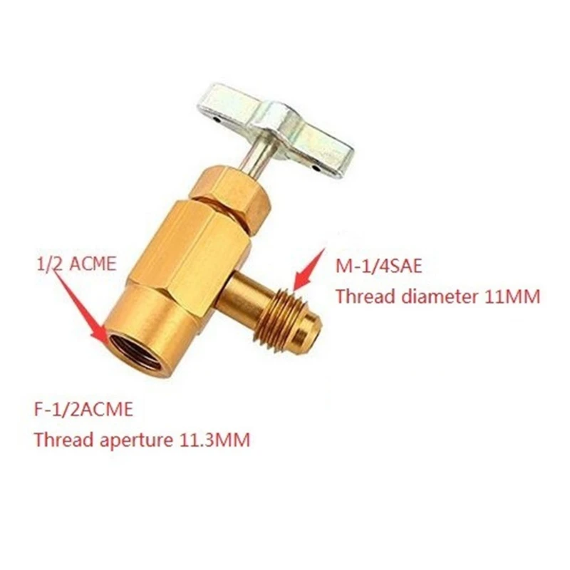 High Quality New R134A Can Tap Valve Refrigerant Dispenser Tool with Tank Adapter for 1/2 inch AC Freon Charging Hose