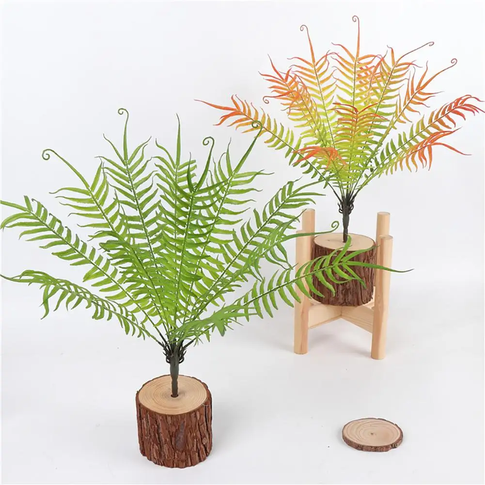 

1Pc 12 Branches Artificial Boston Fern Plant Lifelike Home Party Wedding Home, Store Office Room Garden Decor bright color