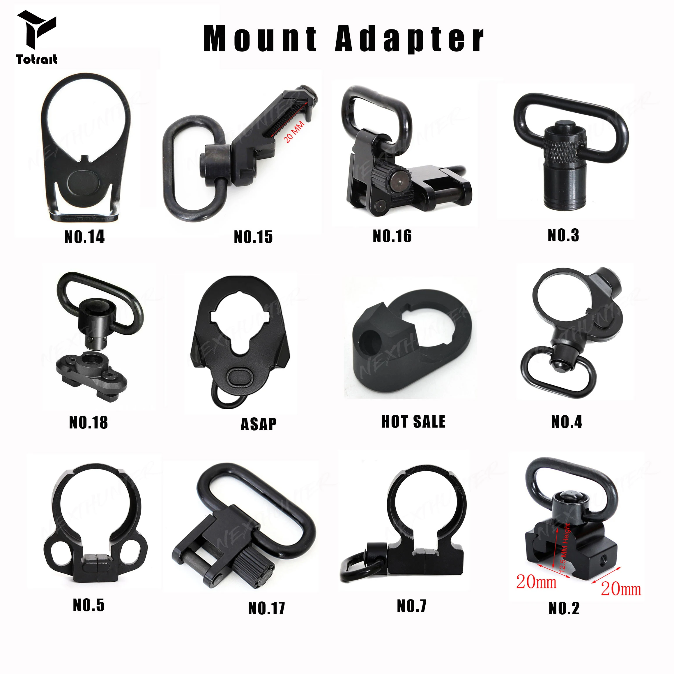 

Adapter Metal Mount Airsoft AR15 M4/16 AEG End Plate Sling Accessories