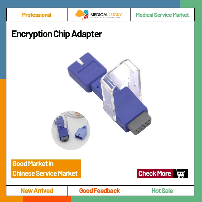 Compatible NELLCOR GE2500\1800 Encrypted Pulse Adapter Masimo Cable DB9 pin to hole encryption chip adapter | Красота и здоровье