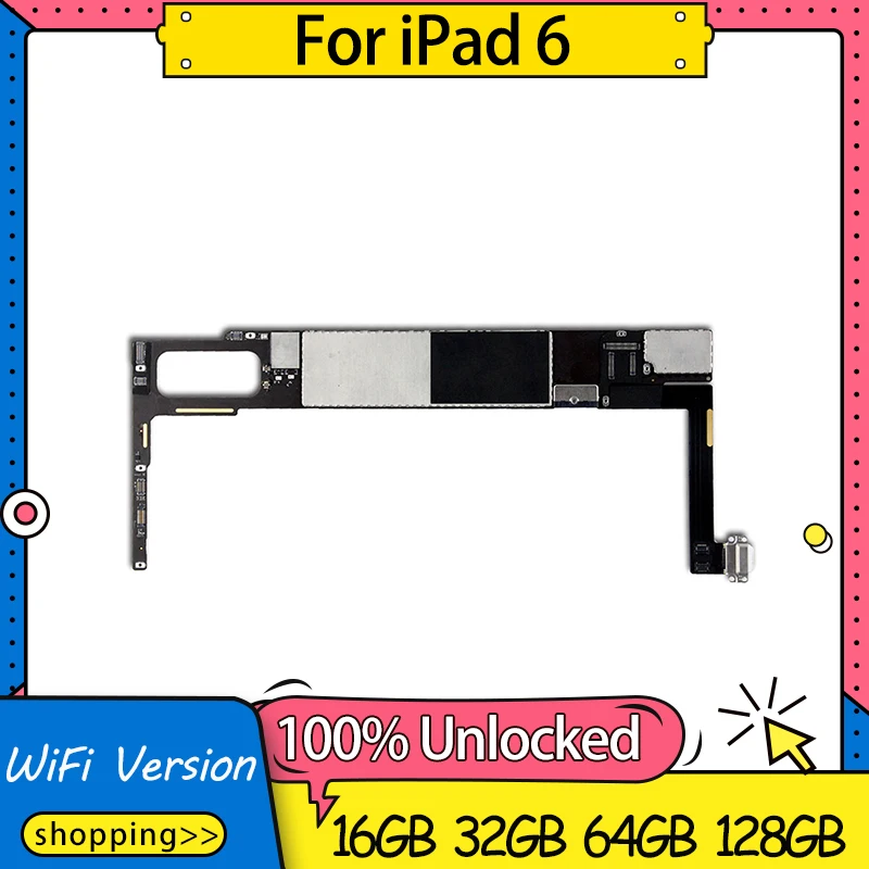 A1566 разблокированная материнская плата для ipad 6 / Air 2 логическая без touch id Wifi версия