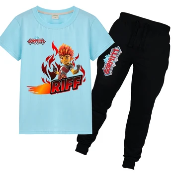 

Children Boys Summer T Shirt Suit Gormiti Girl Casual T Shirt Long Pants 2pcs Sets 2PCS Kids Fashion Clothes Clothing Tees Suits