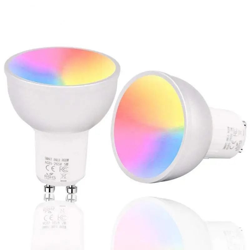 knus råb op Alle GU10 RGBW 5W LED RGB Lamp WiFi Smart Light Bulb Work with Alexa/Google Home  Magic Bulb AC90-260V