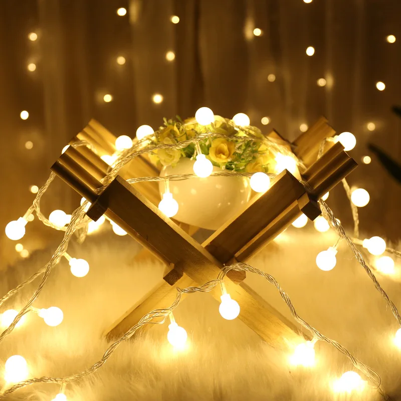

LED String Lights USB Stars Christmas Tree INS Decorative Lights Battery round Ball Small Bulb Holiday Lights Wholesale