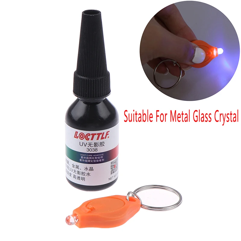 1pc 10ML 3038 3068 UV Glue Curing Adhesive Transparent Crystal Glass Acrylic Repair Liquid Glue
